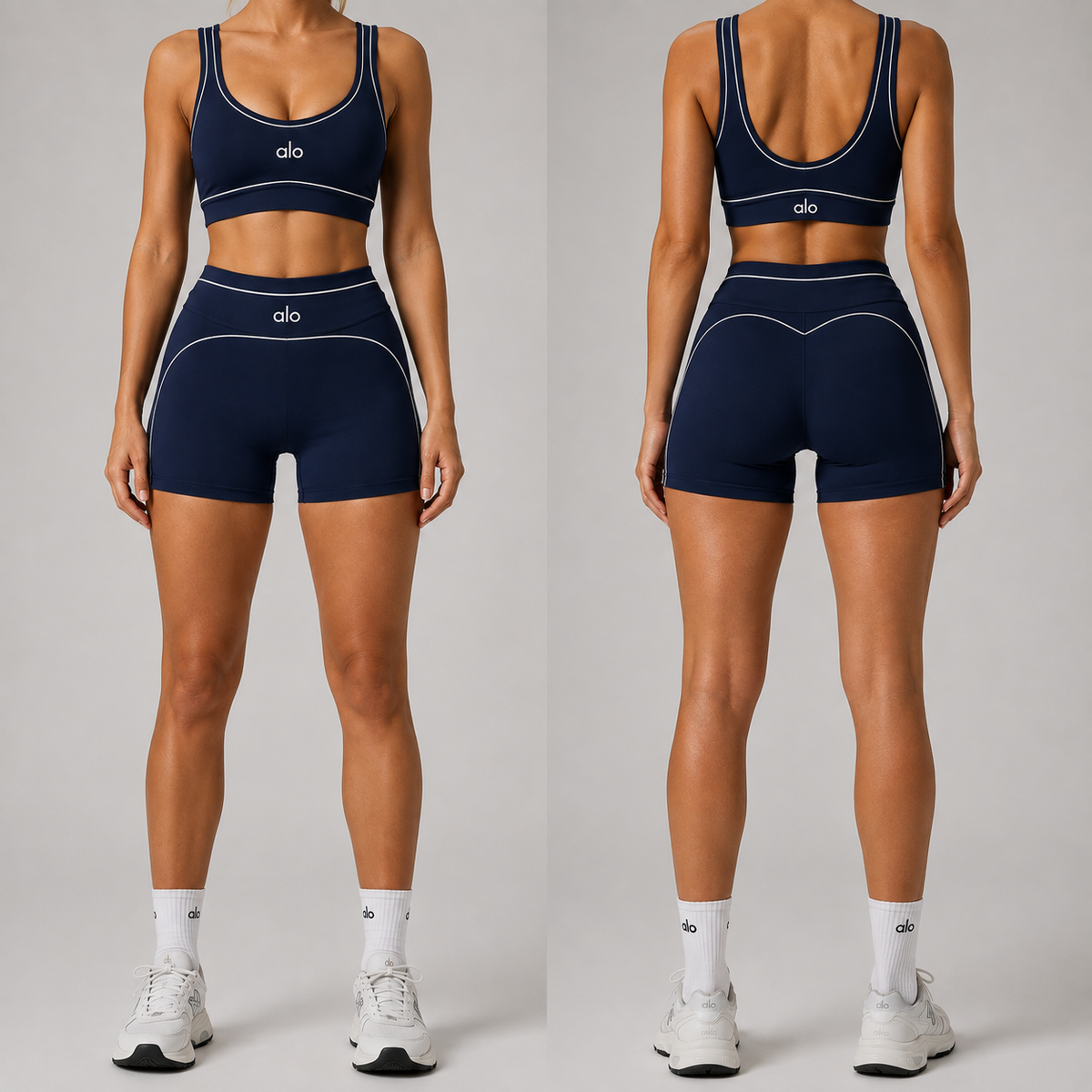 Classic Sports Bra & Shorts Set