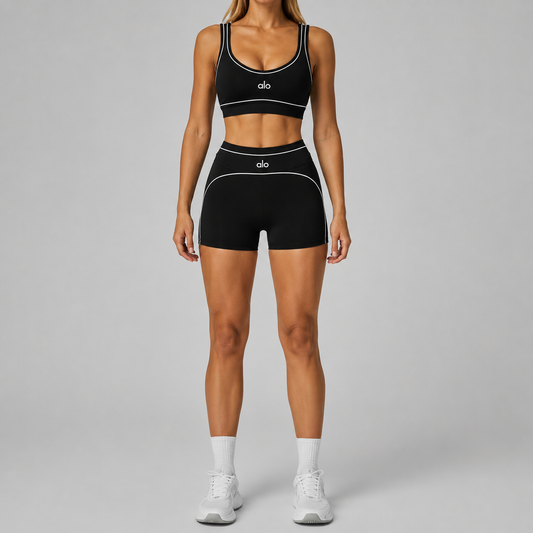 Classic Sports Bra & Shorts Set