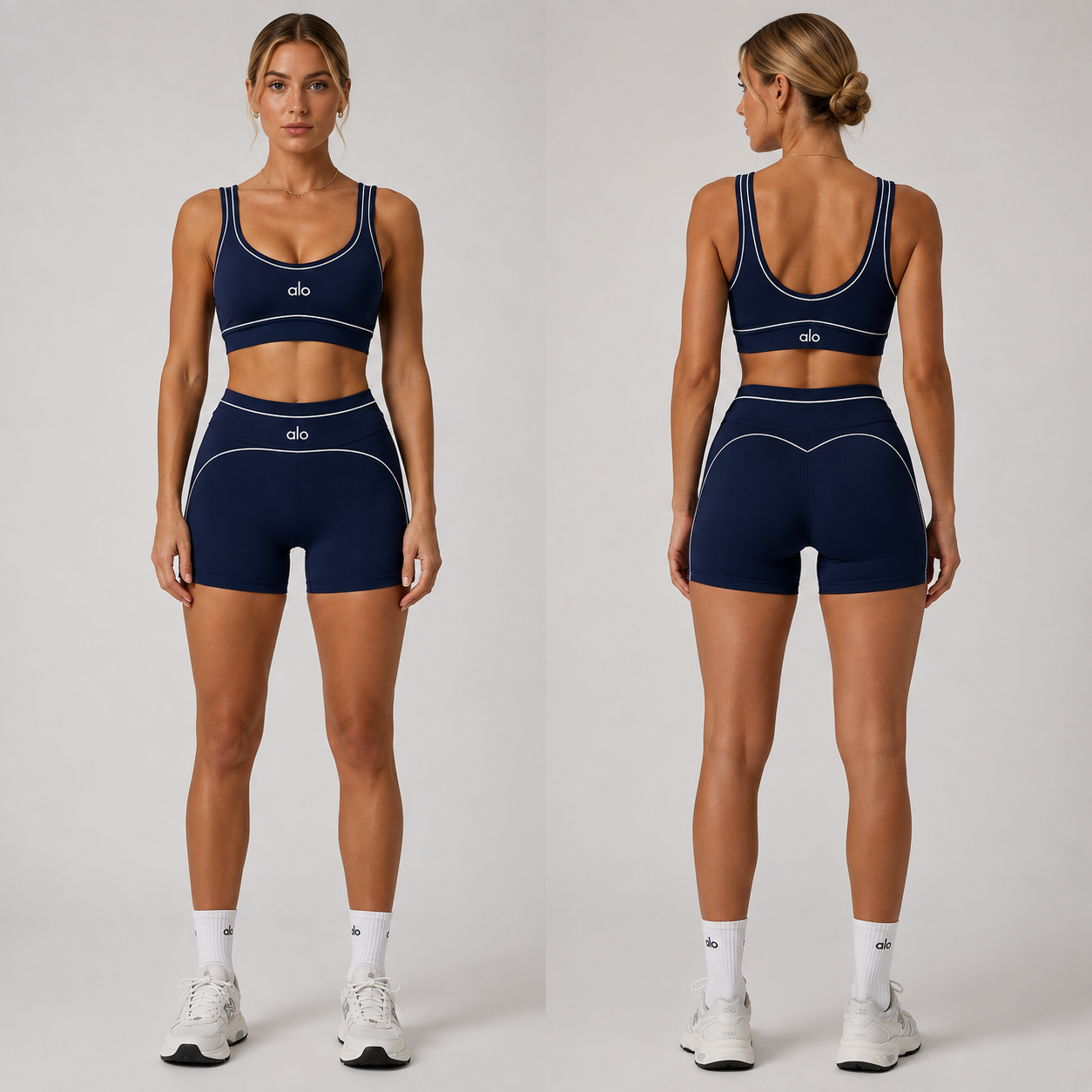 Classic Sports Bra & Shorts Set