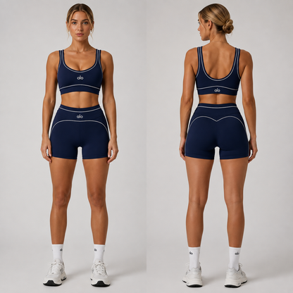 Classic Sports Bra & Shorts Set